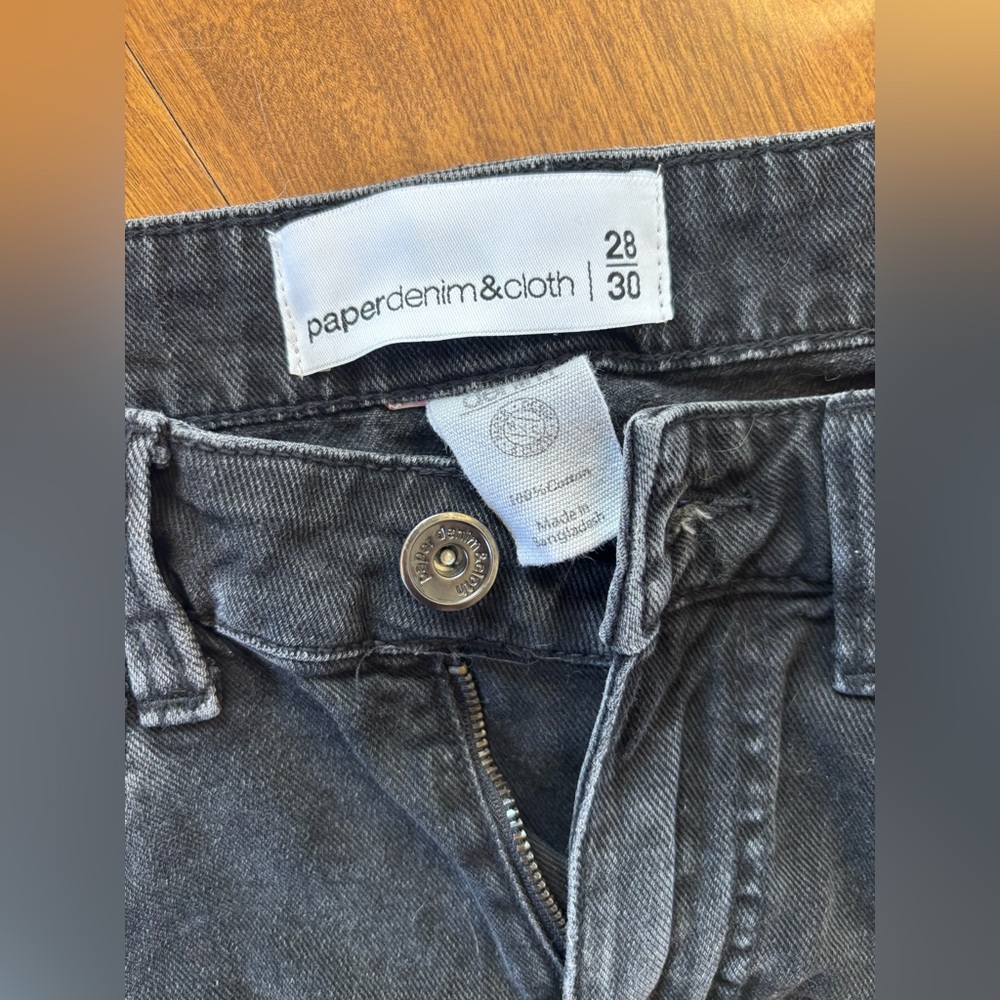 Paper Denim & Cloth Gray Straight Leg Jeans